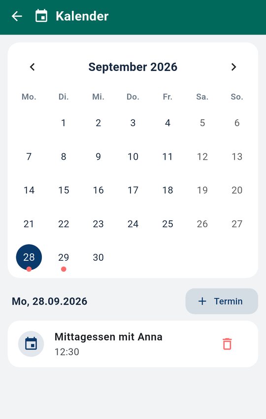 Die App der Familie: derselbe Kalender, dieselben Farben